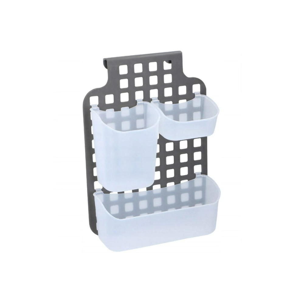 Lifetime Cabinet Door or Door Hook Storage Organizer Bathroom Kitchen Space Saver with 3 Compartments Size 38 x 28.5 x 9.5 cm