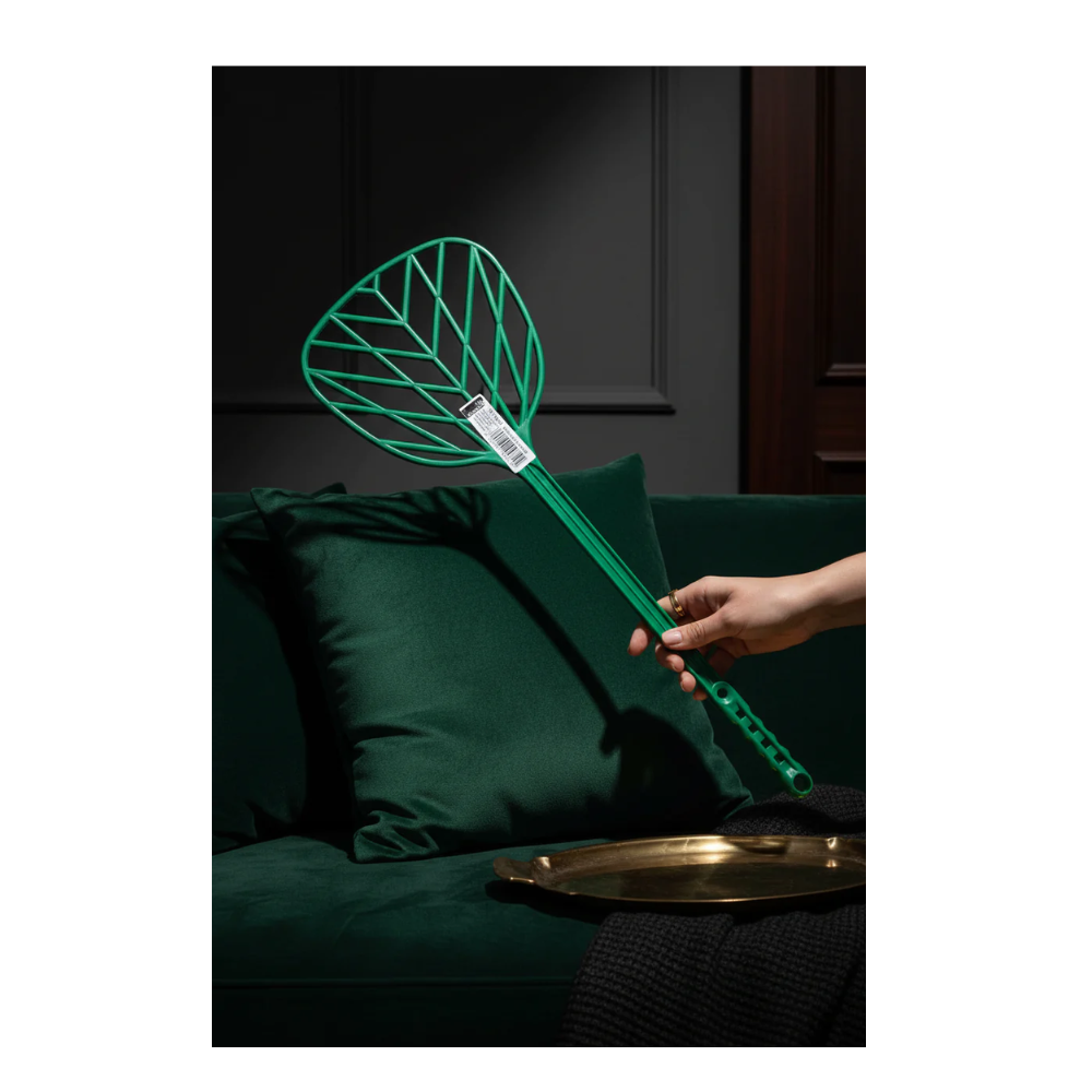 Battipanni Blu Dimora Design Foglia 58cm - Plastica Resistente Made in Italy