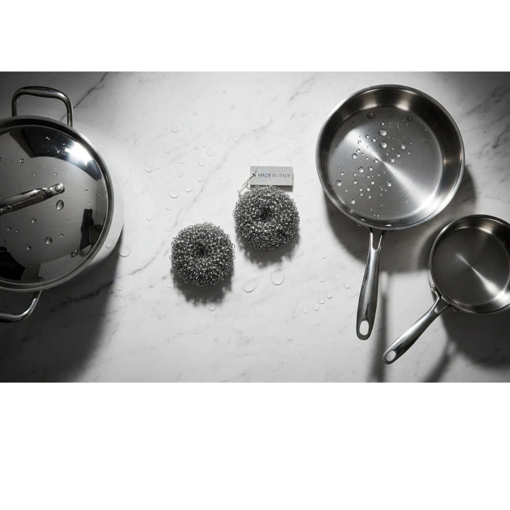 Perfect Stainless Steel Sponge Mister Inox Set - 2 Pieces Weight - 20 Grams, Multicolor, One Size