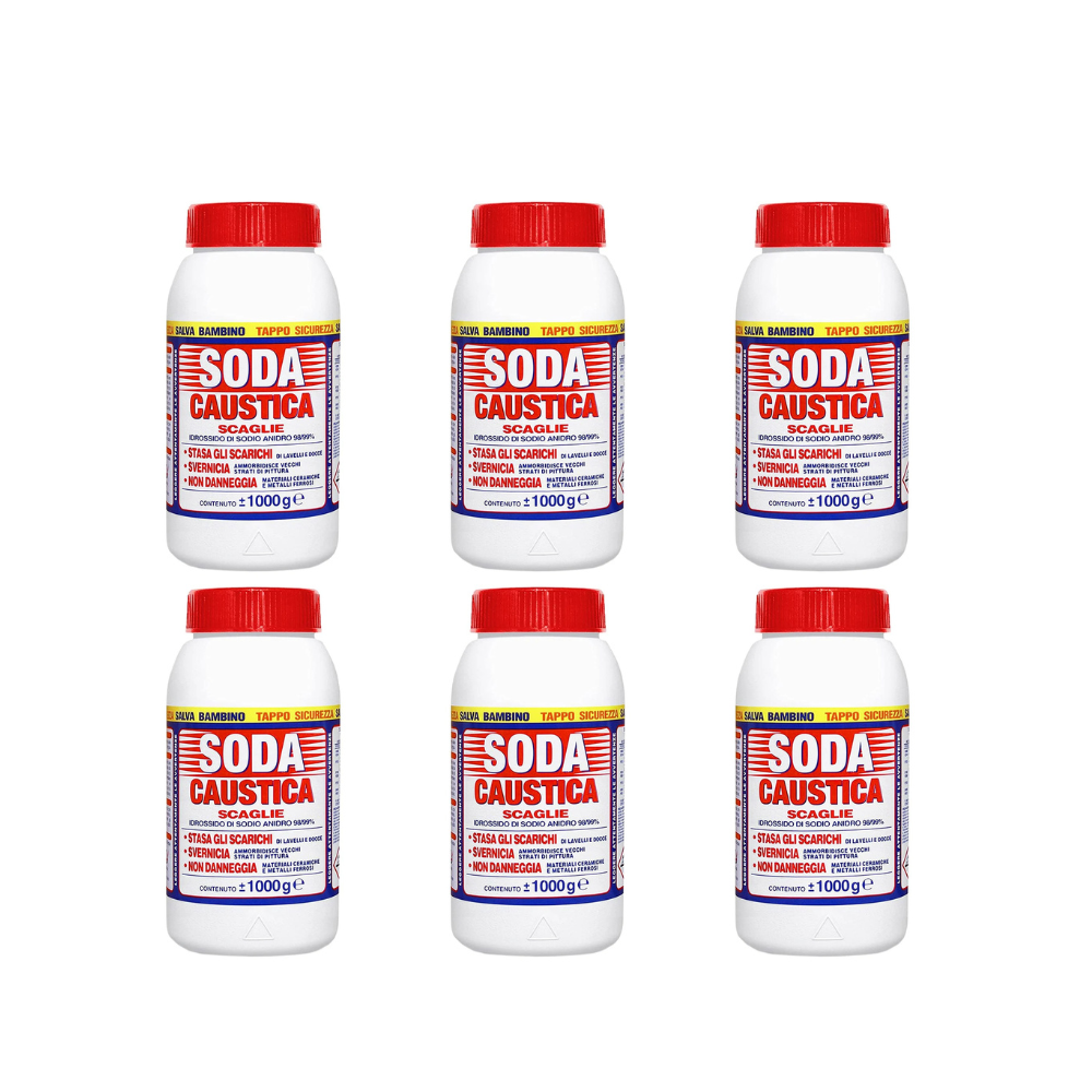 Soda Caustica Scaglie 1kg Pura 100% Sturatore Professionale