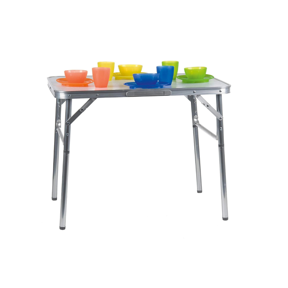 Tavolo Pieghevole Alluminio 75x55cm Regolabile Campeggio