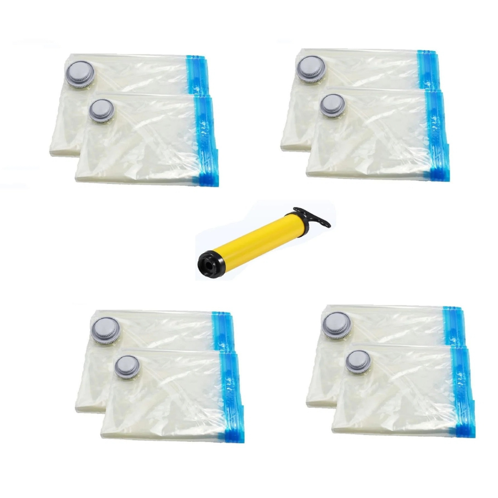 Sacchetti Sottovuoto Salvaspazio Set 2 Pezzi XXL+L con Pompa Manuale