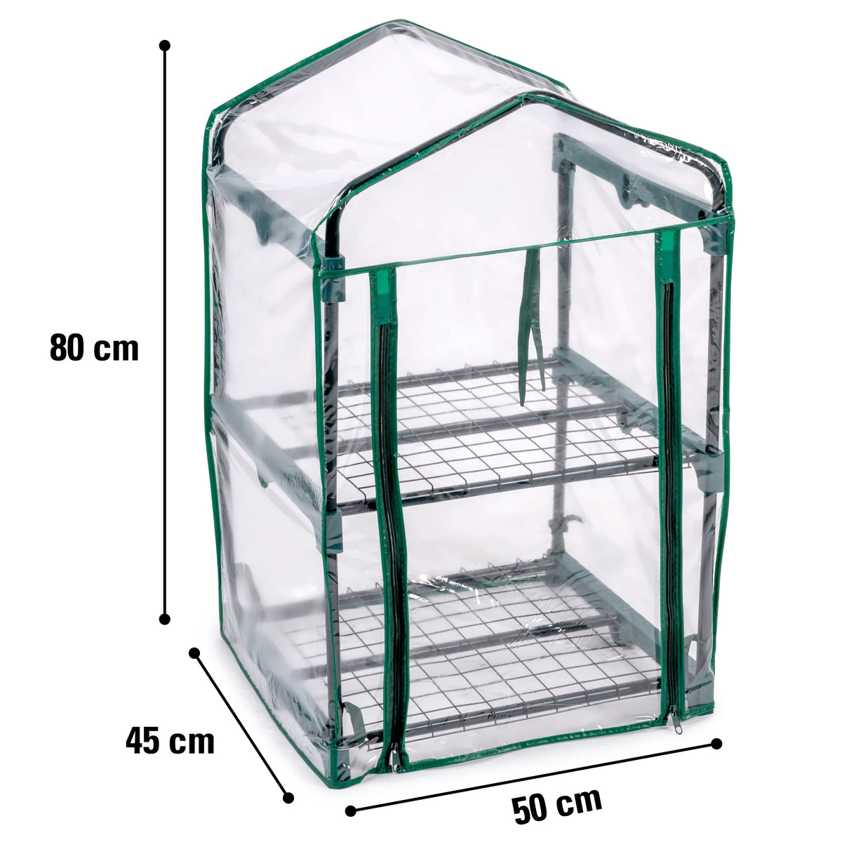 Serra Giardino Kinzo 45x50x80cm 2 Ripiani Telo PVC