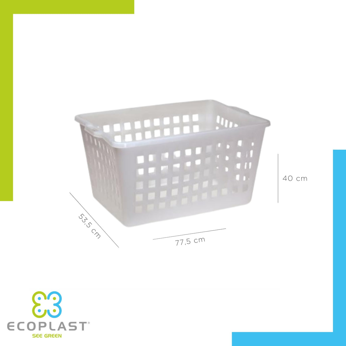Cesta Pane 100L Forata 77x53cm Ecoplast Made in Italy