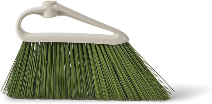 Set Pulizia da Giardino, Scopa con Manico in Metallo e Alzaimmondizia Basculante, per Esterni, Cortile e Terrazze