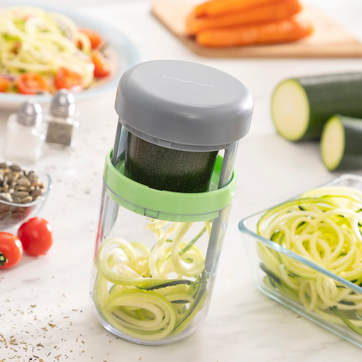 Tagliaverdure a Spirale InnovaGoods ABS Acciaio Inox