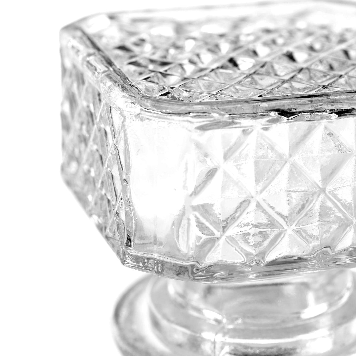Decanter Whisky Vetro 900ml Tappo Ermetico Diamantato
