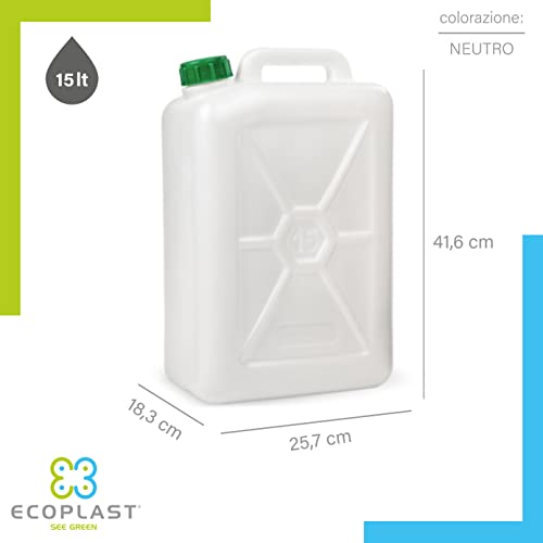 Tanica Ecoplast 5-10-15-20L Tappo Ermetico Made in Italy