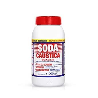 Soda Caustica Scaglie 1kg Pura 100% Sturatore Professionale