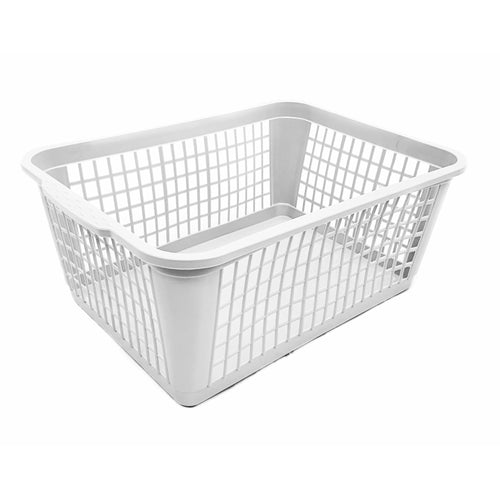 Ecoplast | Small Multipurpose Basket 37cm, Basket with Handles in Assorted Colors: Lavender/Red/Light Blue/Dove Gray/White, Made in Italy