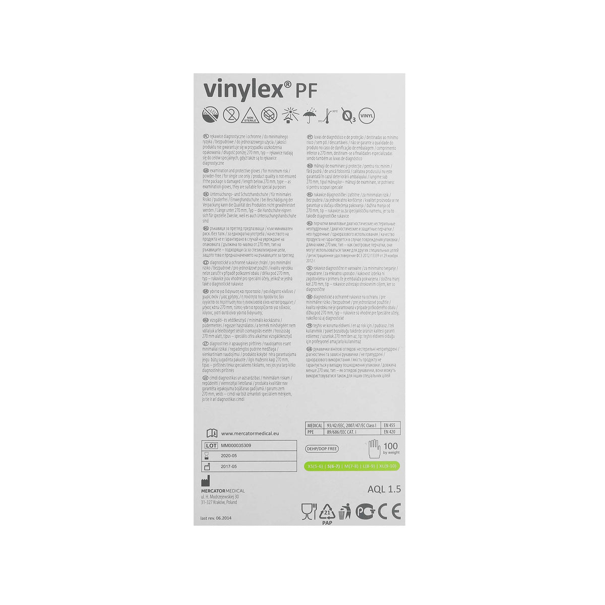 Guanti Monouso in Vinile Senza Lattice – MERCATOR VINYLEX | 100 pz