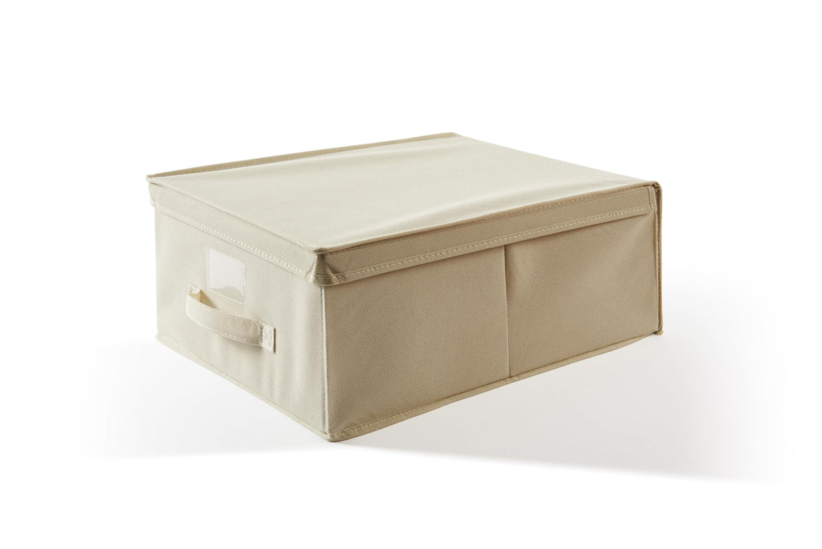 Scatola Custodia Tnt, Tessuto, Ecru, 36.0x48.0x19.0 Cm