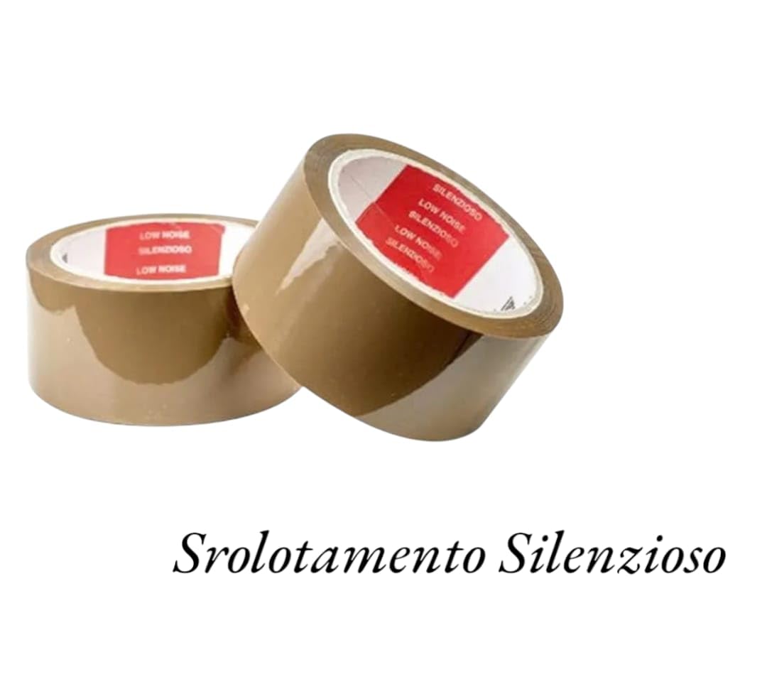 Nastro Adesivo Avana 50mm x 66m Silenzioso - Imballaggio Professionale 50 Micron