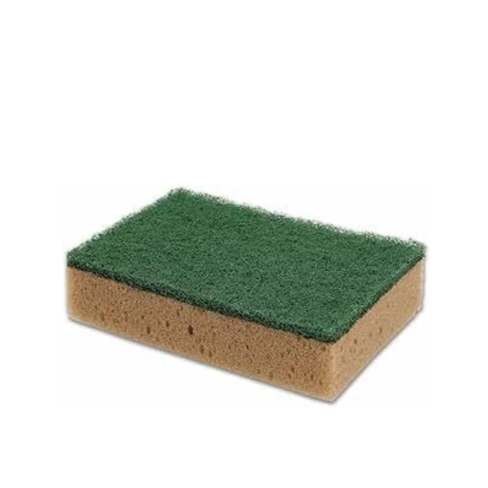 Éponges abrasives professionnelles double face - Lot de 10 pièces, vertes et beiges, 90 x 140 mm