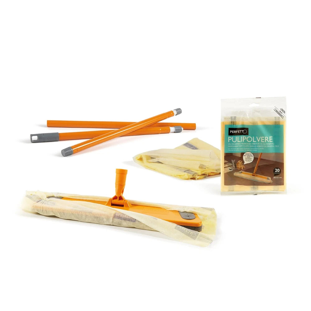 Scopa Pulipolvere Perfetto 40cm + 20 Retine Biodegradabili