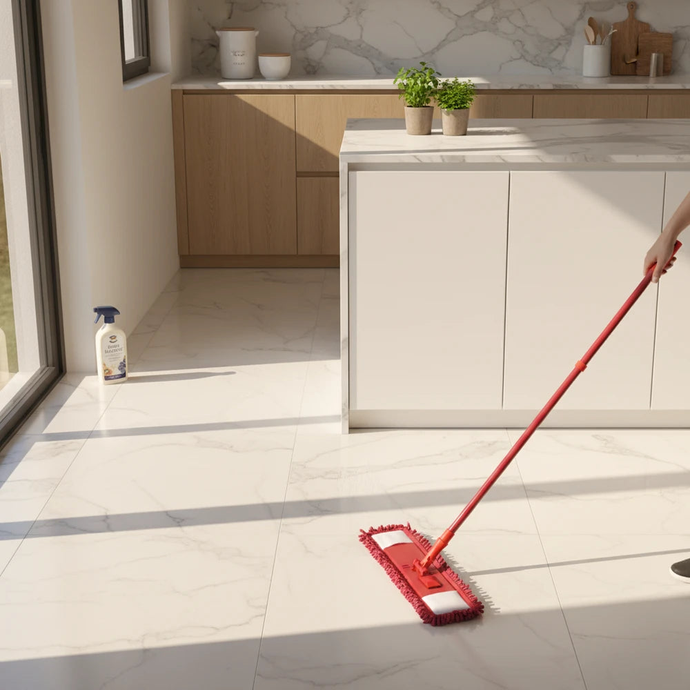 Scopa Mop Microfibra Manico Telescopico 88-130cm Lavabile