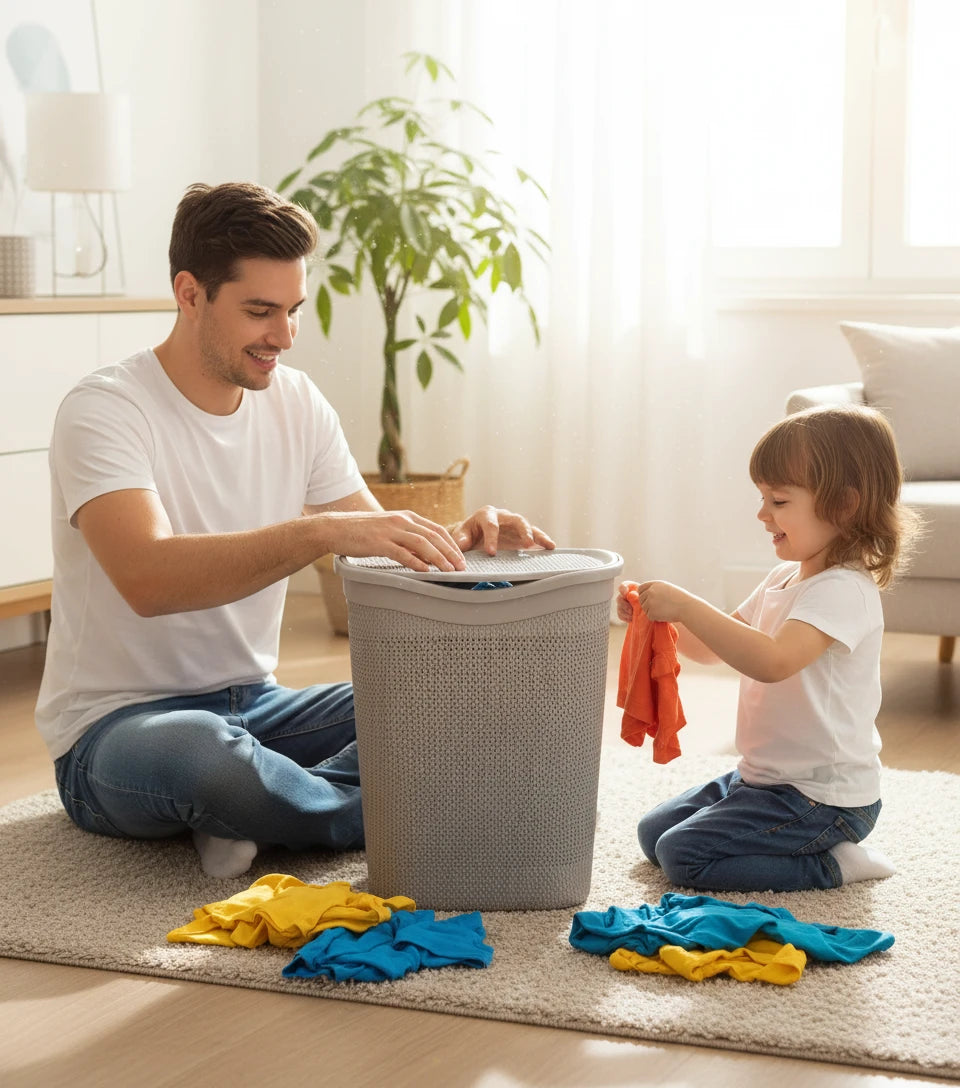 BEAUTIFUL AND STRONG Laundry Basket