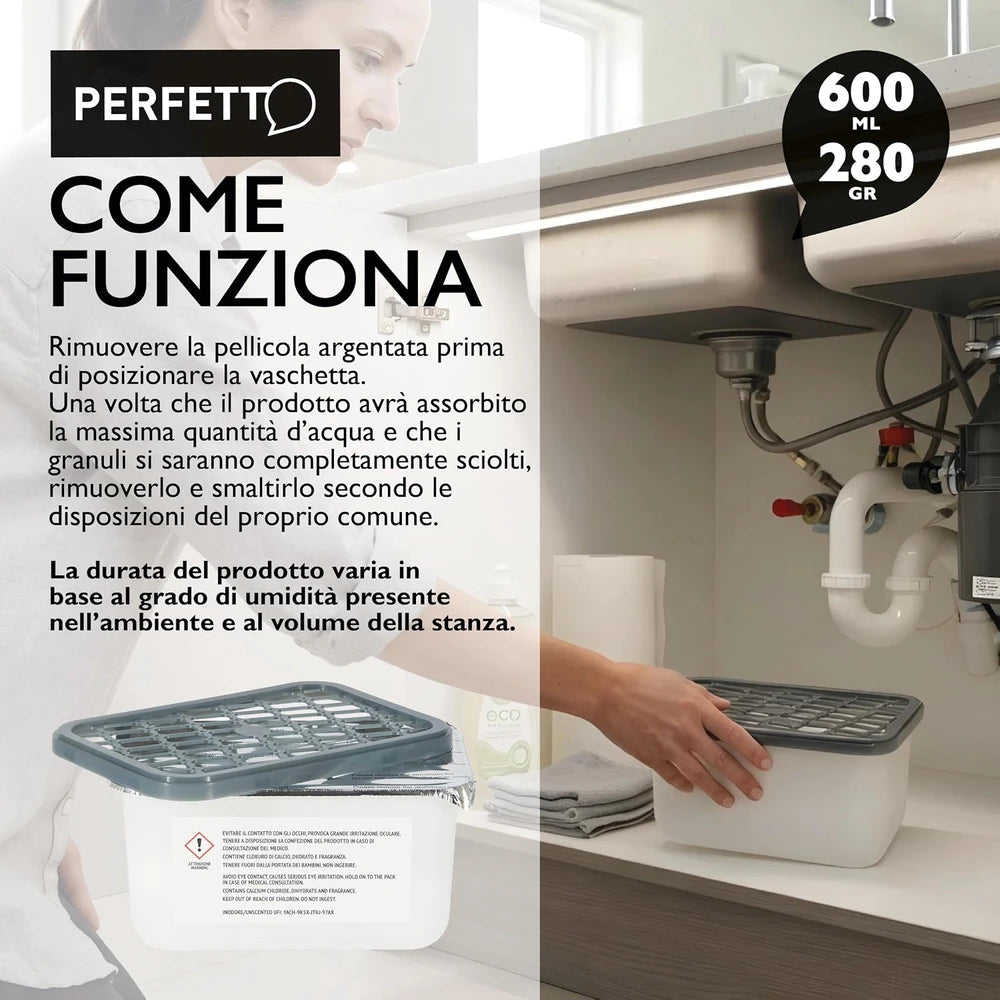 Deumidificatore Perfetto Più per Piccoli Ambienti Neutro – 12 Pezzi, 2 Formati