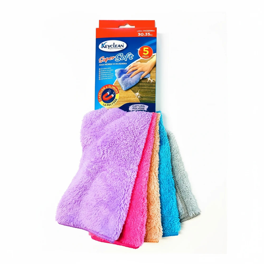 Set 5 Panni Microfibra Soft Keyclean