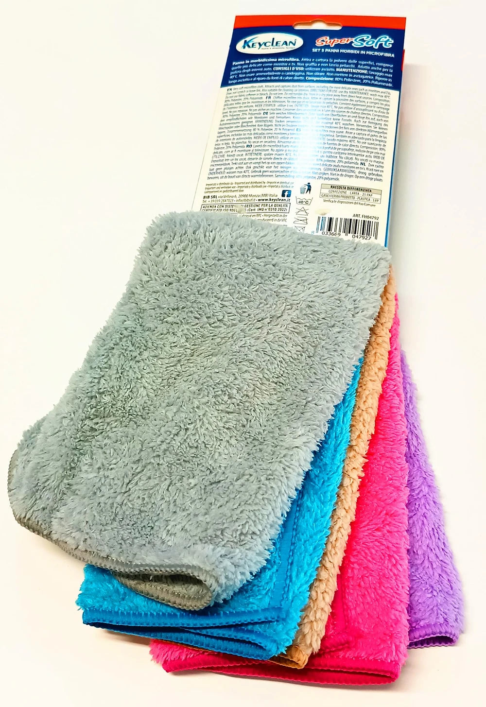 Set 5 Panni Microfibra Soft Keyclean