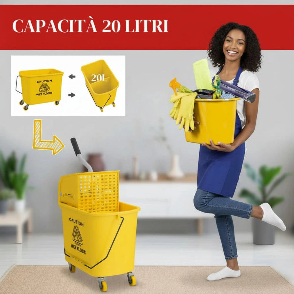 Carrello Mocio Professionale 20 Lt.