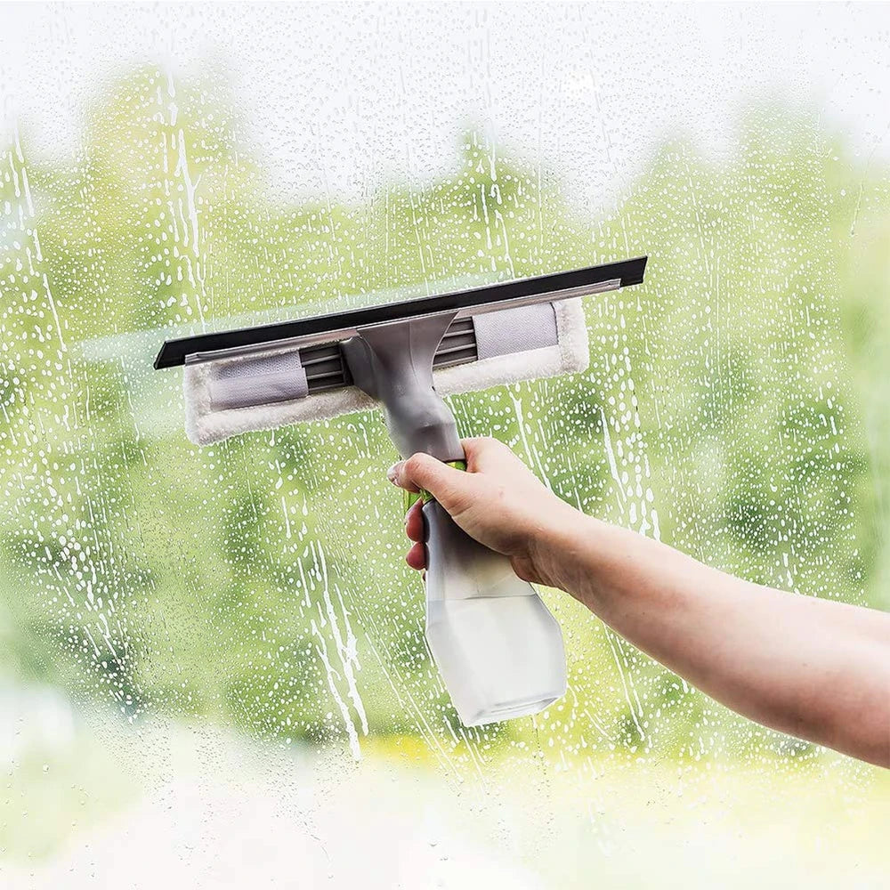 Dirt Devil 3-in-1 Window Cleaner with Spray Function – Window Cleaner, Cleaning Cloth and Container – 240 ML – Grey/Red