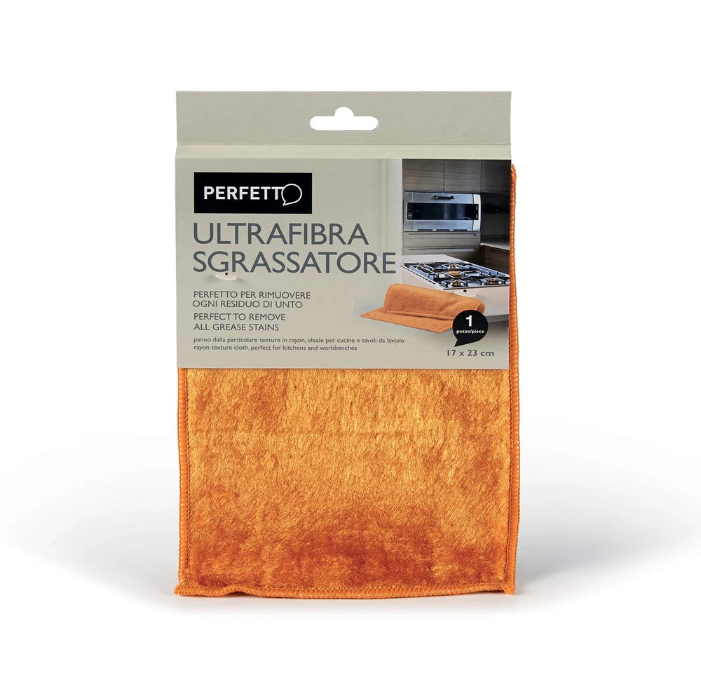 Perfect Ultrafiber Degreaser Rayon Cloth, Fabric, Pumpkin, 17x23x0.5 cm