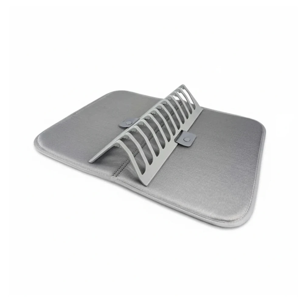 Égouttoir à vaisselle en microfibre avec grille 46 x 36 cm, triple couche absorbante - Lavable