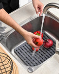 Tappetino in Silicone per Lavello 32x28 cm – Grigio, Antiscivolo e Resistente al Calore