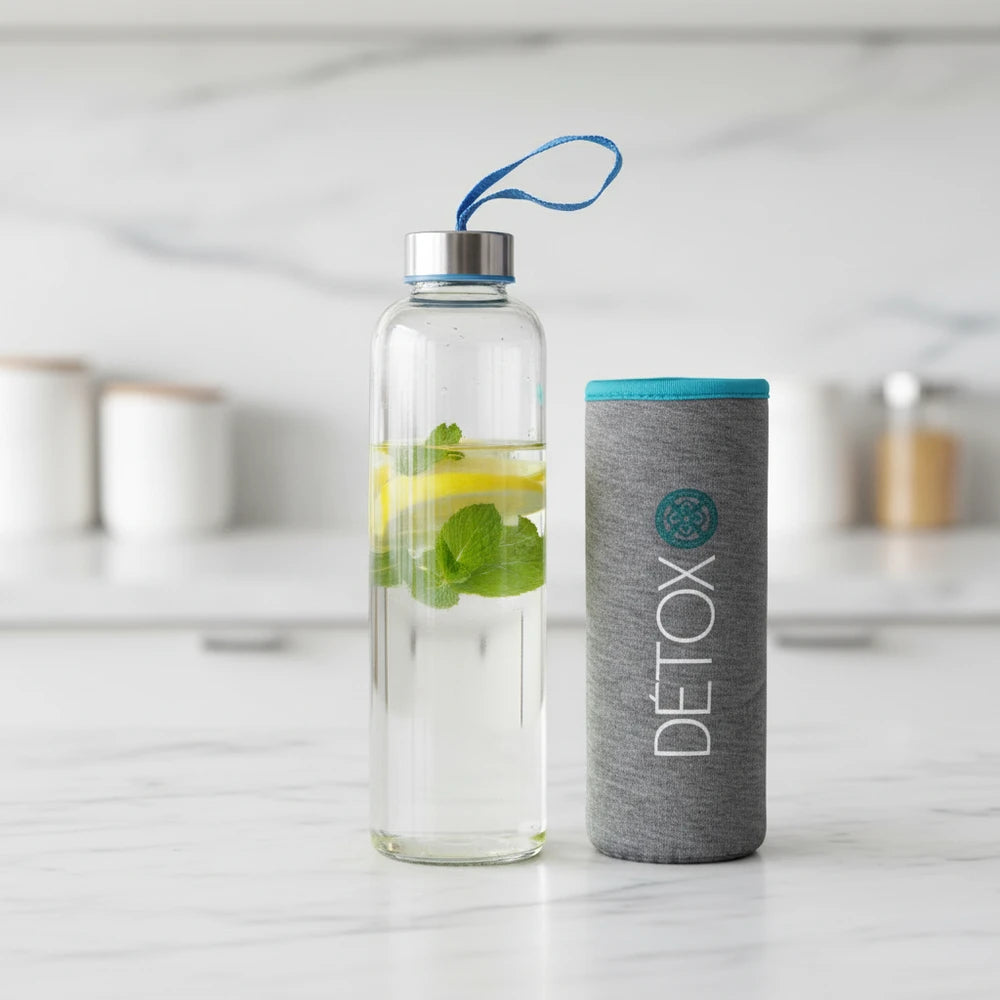 Borracce in Vetro 600ml con Custodia Termica Set 3 Pz
