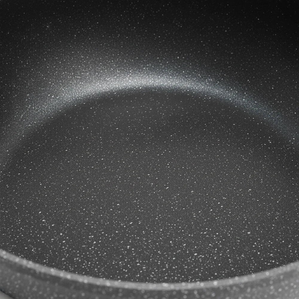 Wok Pietra Vulcanica 32cm Induzione con Coperchio Stone
