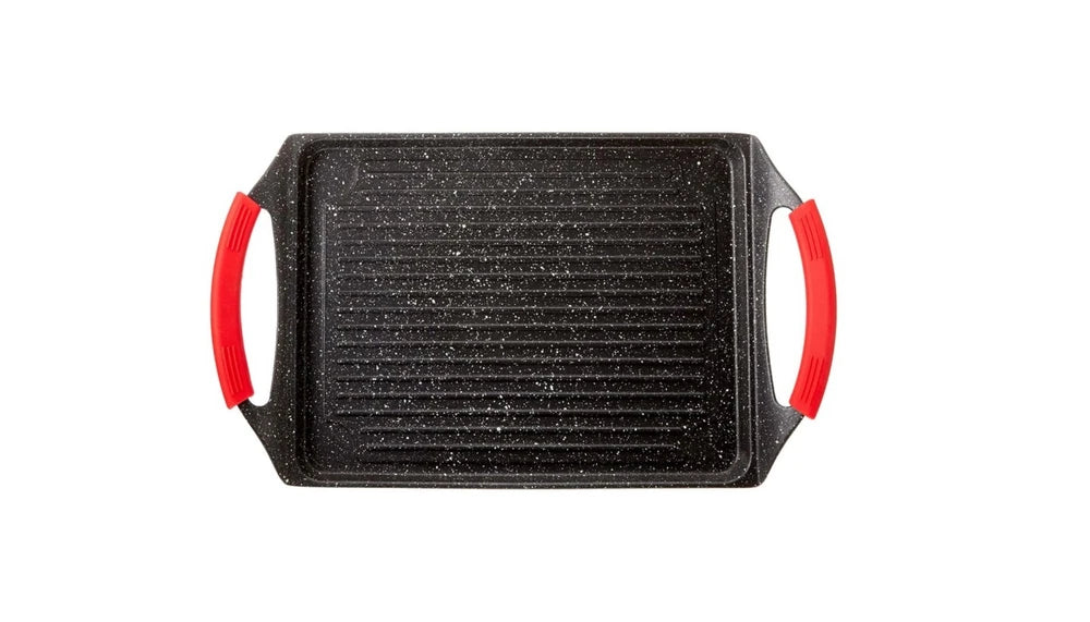 Griglia Bistecchiera Pietra Vulcanica 46cm Fondo Induzione
