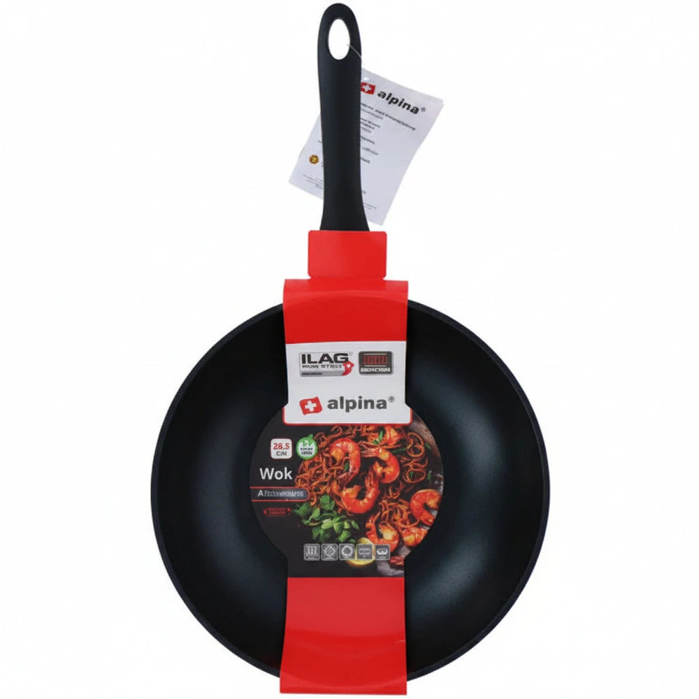 Asian style wok pan with non-stick coating, 30 cm