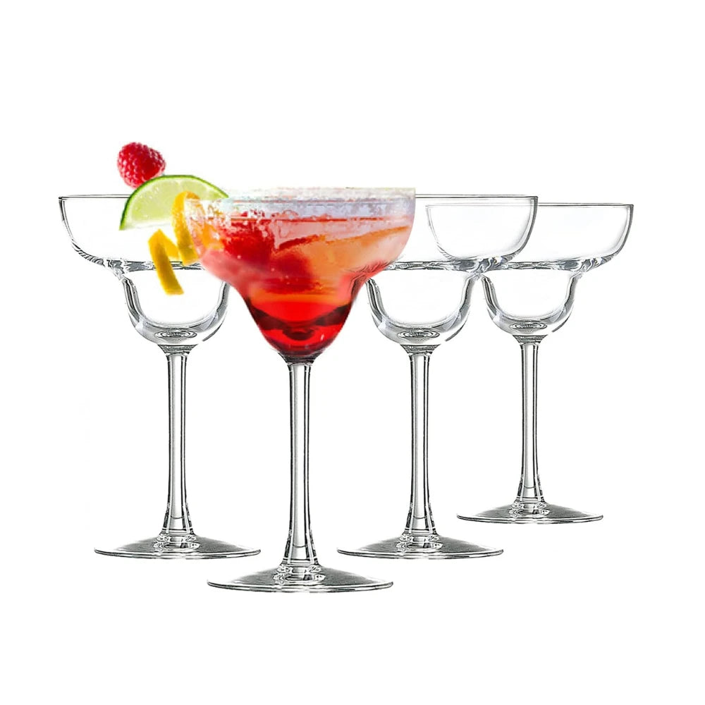 Set di 4 bicchieri da cocktail in vetro a margarita da 250 ml