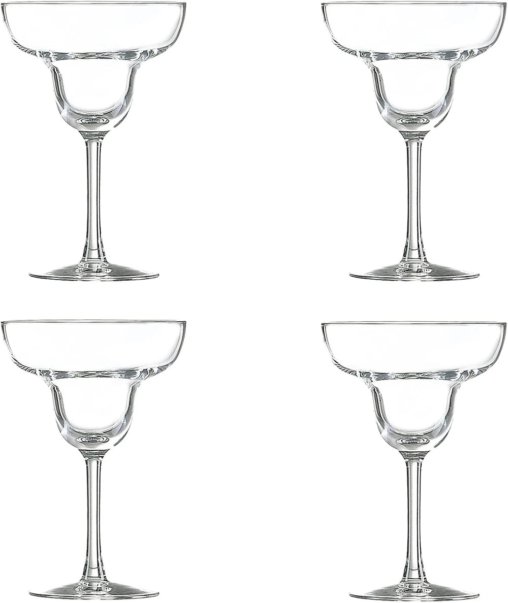 Set di 4 bicchieri da cocktail in vetro a margarita da 250 ml