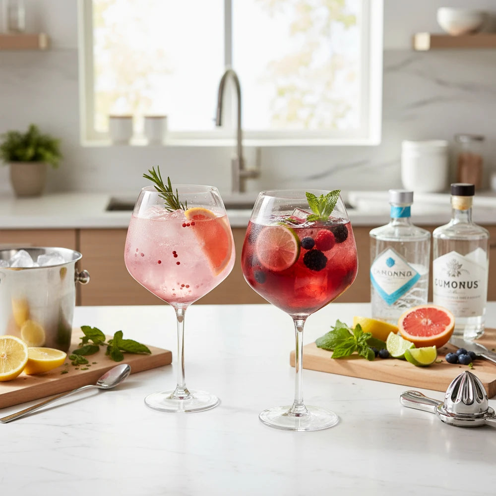 Set 4 Bicchieri Gin Tonic 730ml Copa Balloon Vetro Alpina
