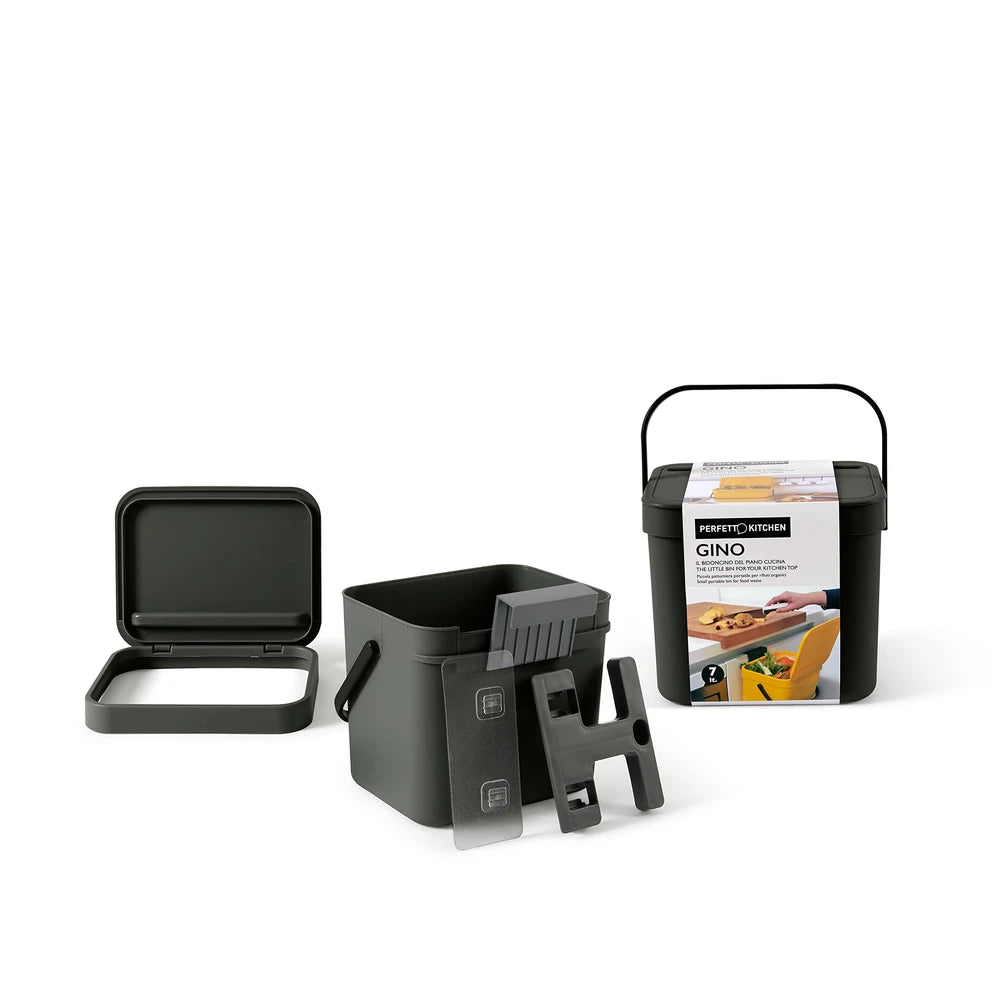 Perfect HANGING WASTE BIN FOR WET ORGANIC WASTE - GINO collection - 7 litres - 2 colours