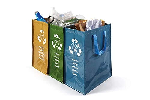 Set 4 Pattumiere Raccolta Differenziata 172L + Omaggio 62L