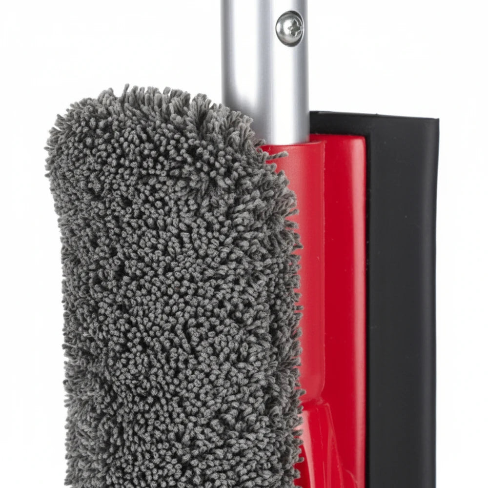 Lavavetri 2in1 con Microfibra e Raschietto | Manico Telescopico 68–116 cm | Finestre, Specchi, Docce