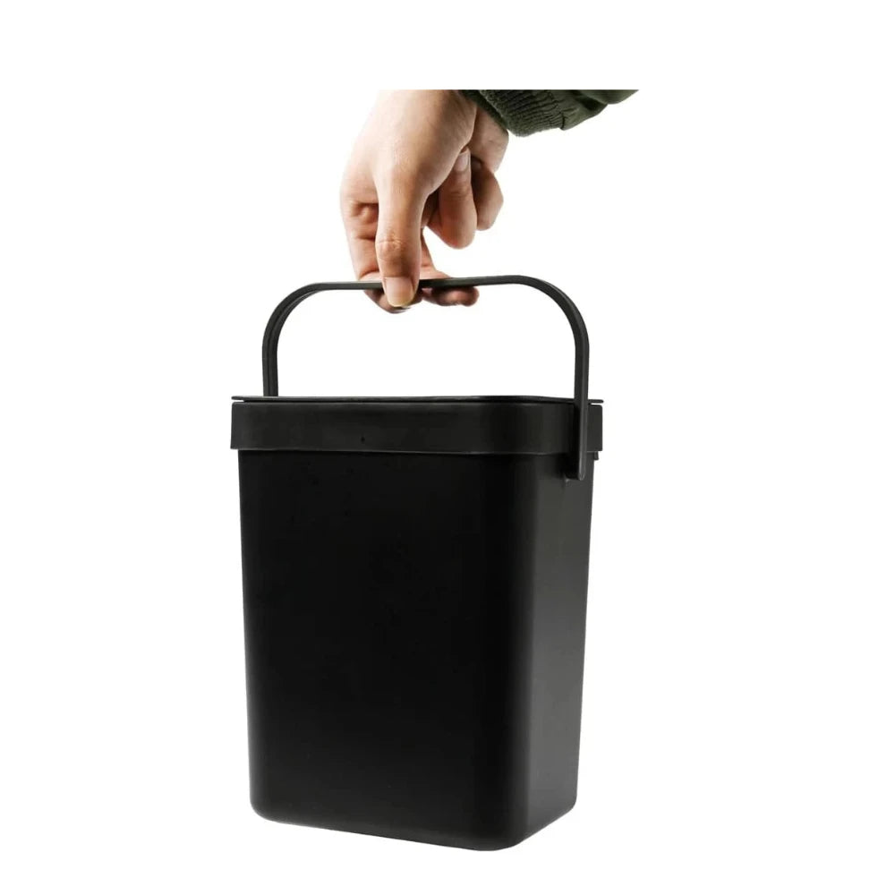 Poubelle suspendue Gino Avio 5L - Poubelle de cuisine bio avec couvercle