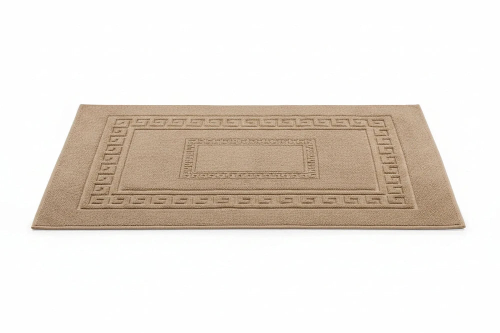 Tappeto Bagno in Cotone 100% | Design Jacquard Diagono – Morbido e Assorbente
