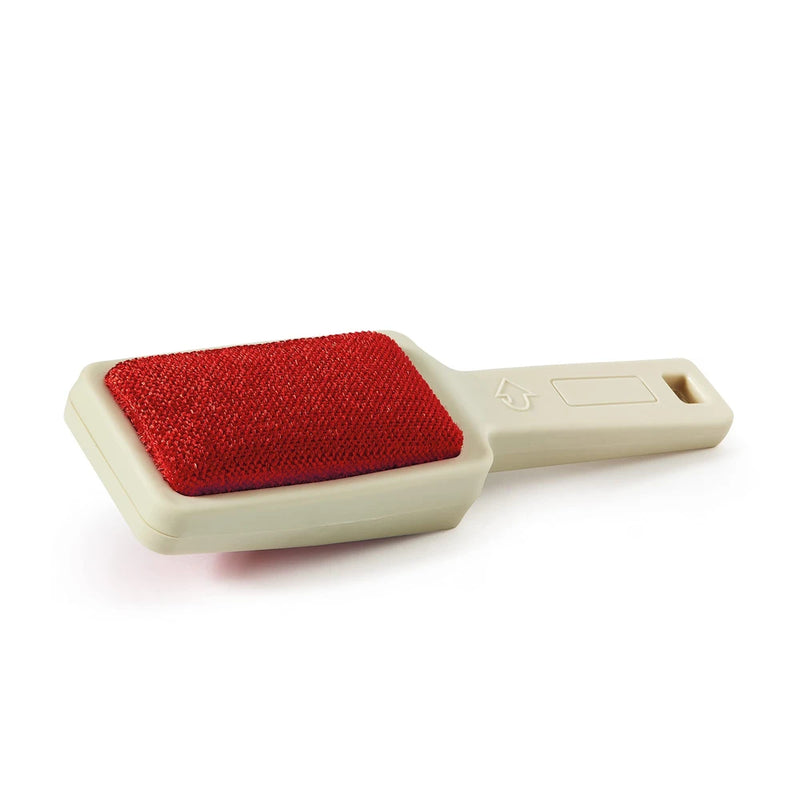 Double-Sided Velvet Brush, Plastic, Ice, 23.0x6.5x4.0 cm