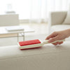 Double-Sided Velvet Brush, Plastic, Ice, 23.0x6.5x4.0 cm