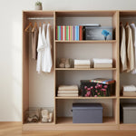 LOT DE 4 BOÎTES DE CONTENTION EN CARTON GAIN DE PLACE 50 X 40 X 25 CM POUR LINGE, OBJETS OU VÊTEMENTS