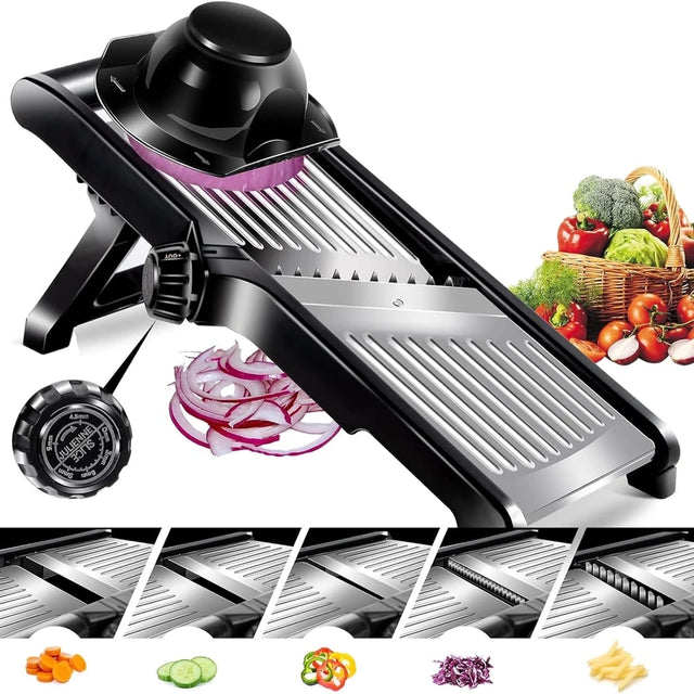 Euronovità EN-86856 B Multipurpose Vegetable Slicer Mandolin, Steel, , 45x12x10 cm, Assorted Colors