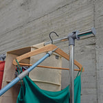 Painted Metal Wardrobe Rod with Lift and Drop-Down System, 150 cm