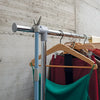 Painted Metal Wardrobe Rod with Lift and Drop-Down System, 150 cm