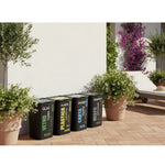 Set 4 Pattumiere Silver 50L Raccolta Differenziata + 40 Sacchetti