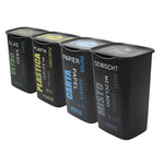 Set 4 Pattumiere Silver 50L Raccolta Differenziata + 40 Sacchetti