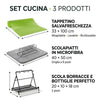 Set Cucina Premium con Salvafreschezza, Scolapiatti con griglia e Scolabottiglie